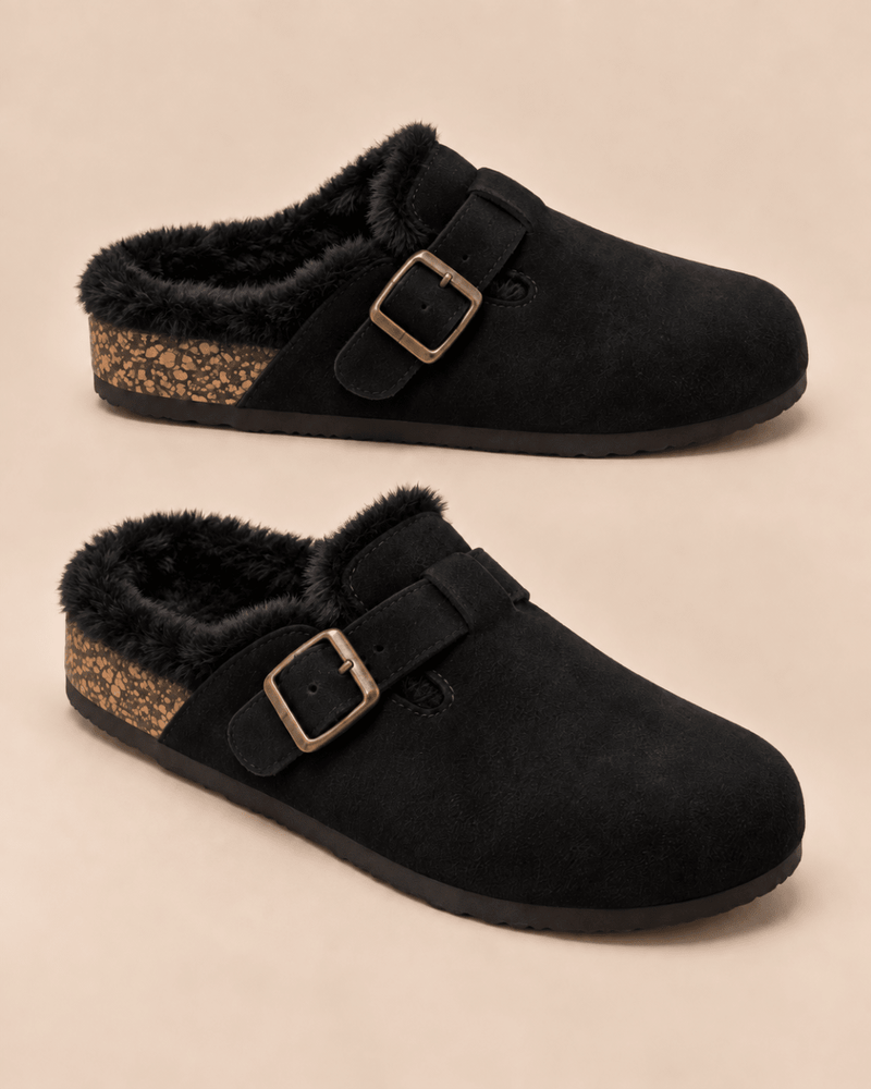 Comfy suede Clog v2 Zwart
