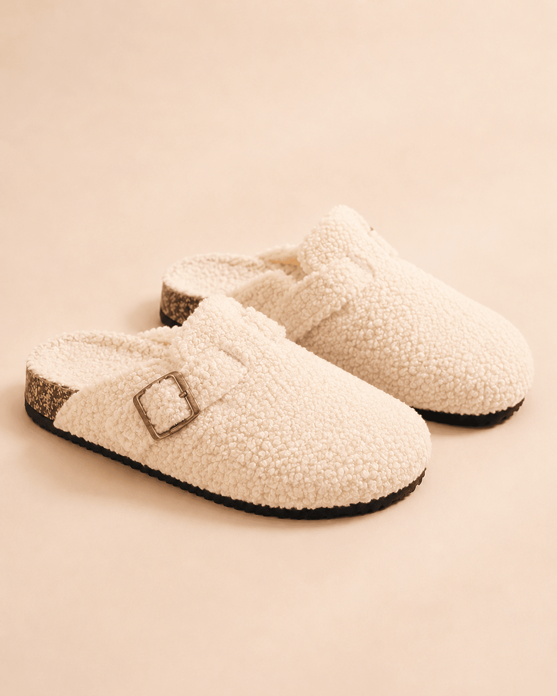 Luna Teddy Clog — Crème