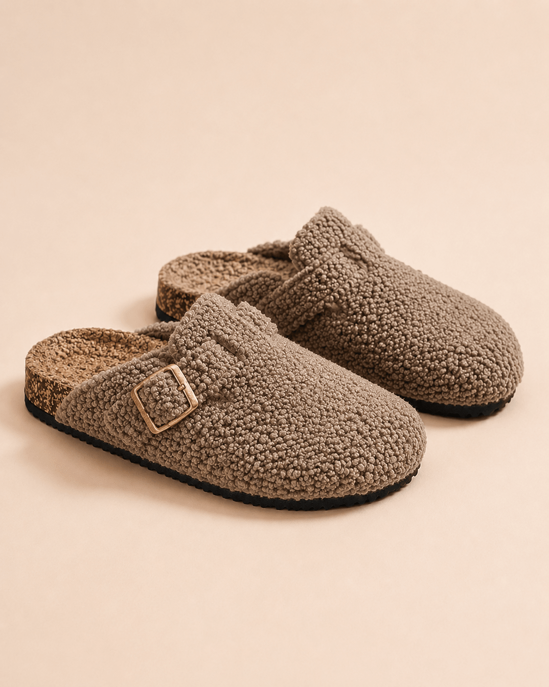 Luna Teddy Clog — Teddy Taupe