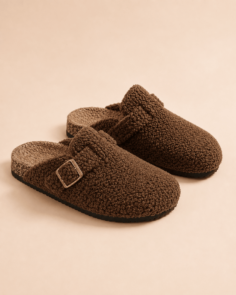 Luna Teddy Clogs Mocha