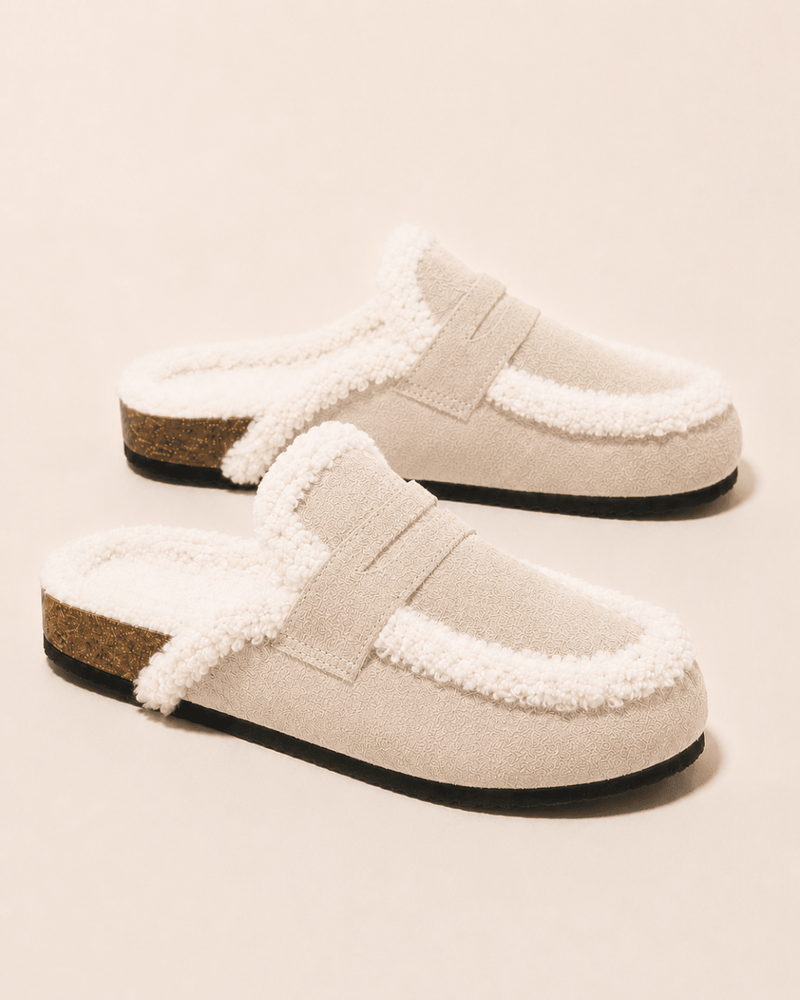 Suede Clog Levi Ivory Cream