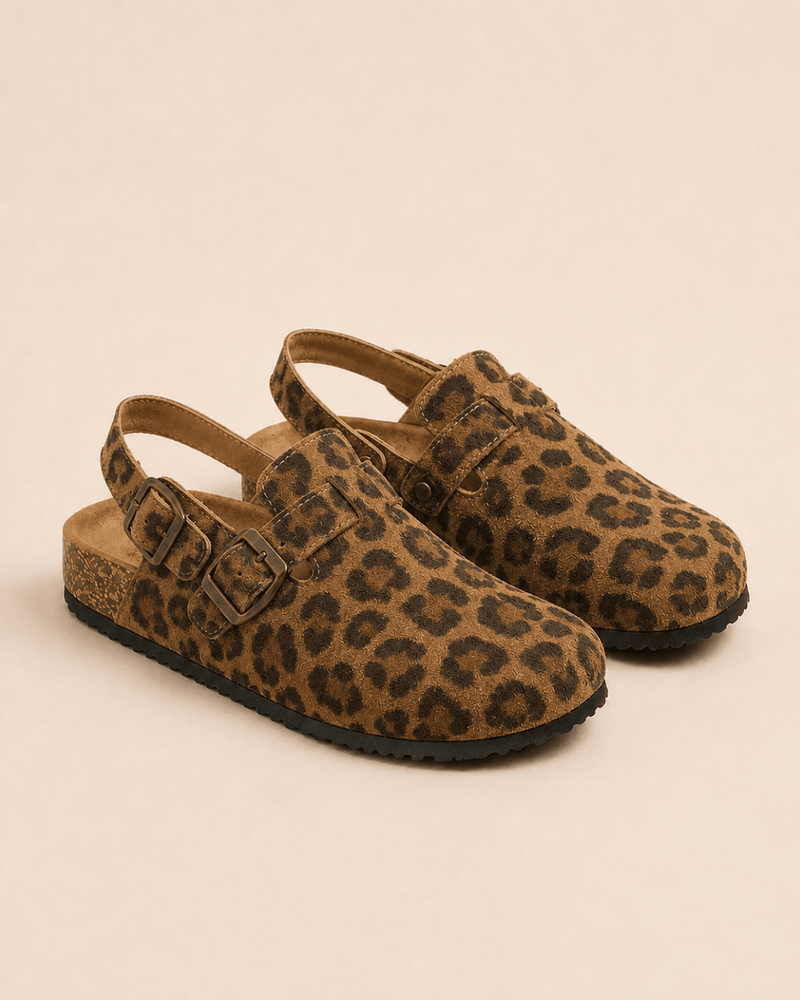 Suede Strap Clog Leopard (Limited)